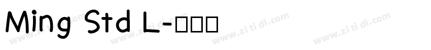 Ming Std L字体转换